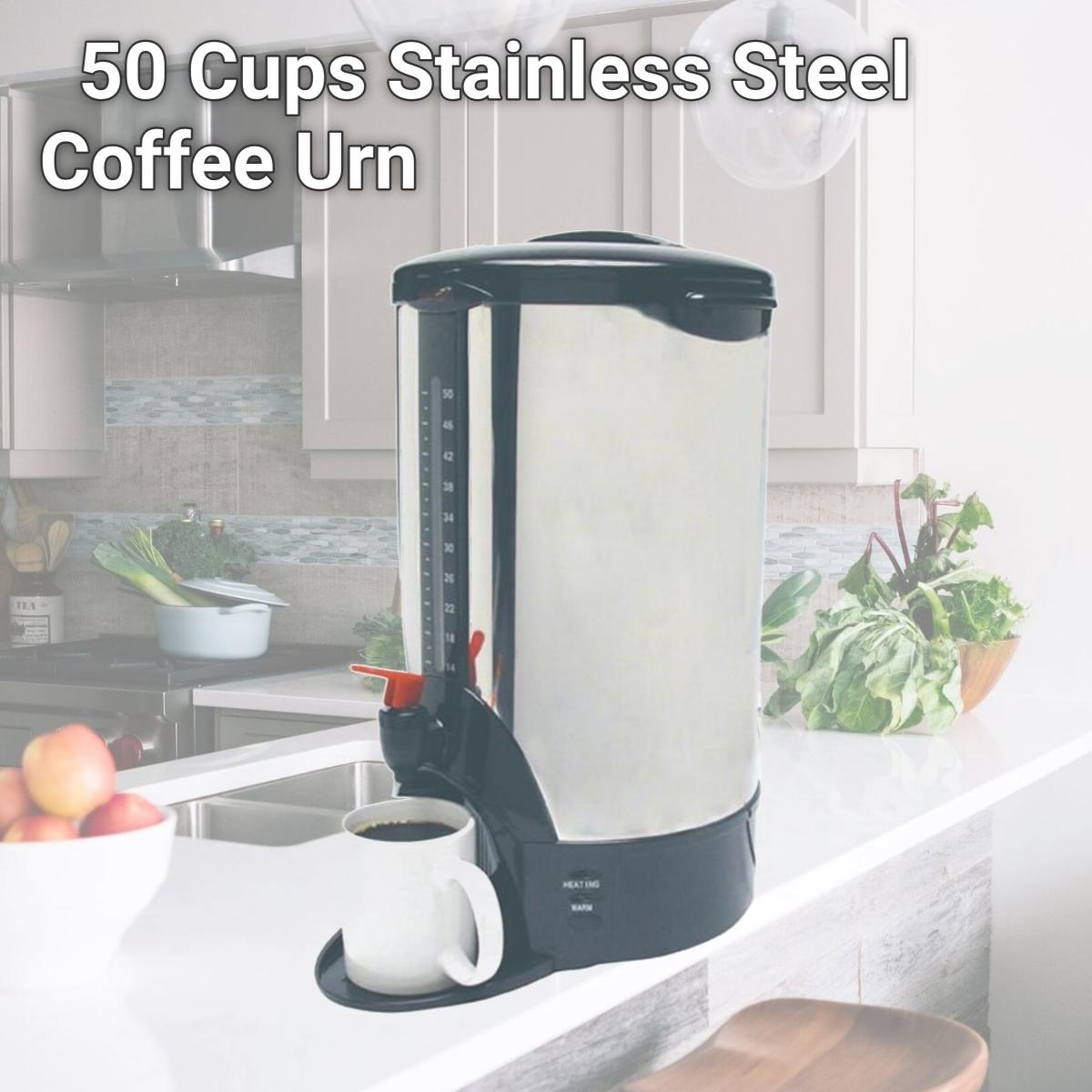 Picture of Classic Concepts SSU50 50 Cups Stainless Steel Coffee Urn