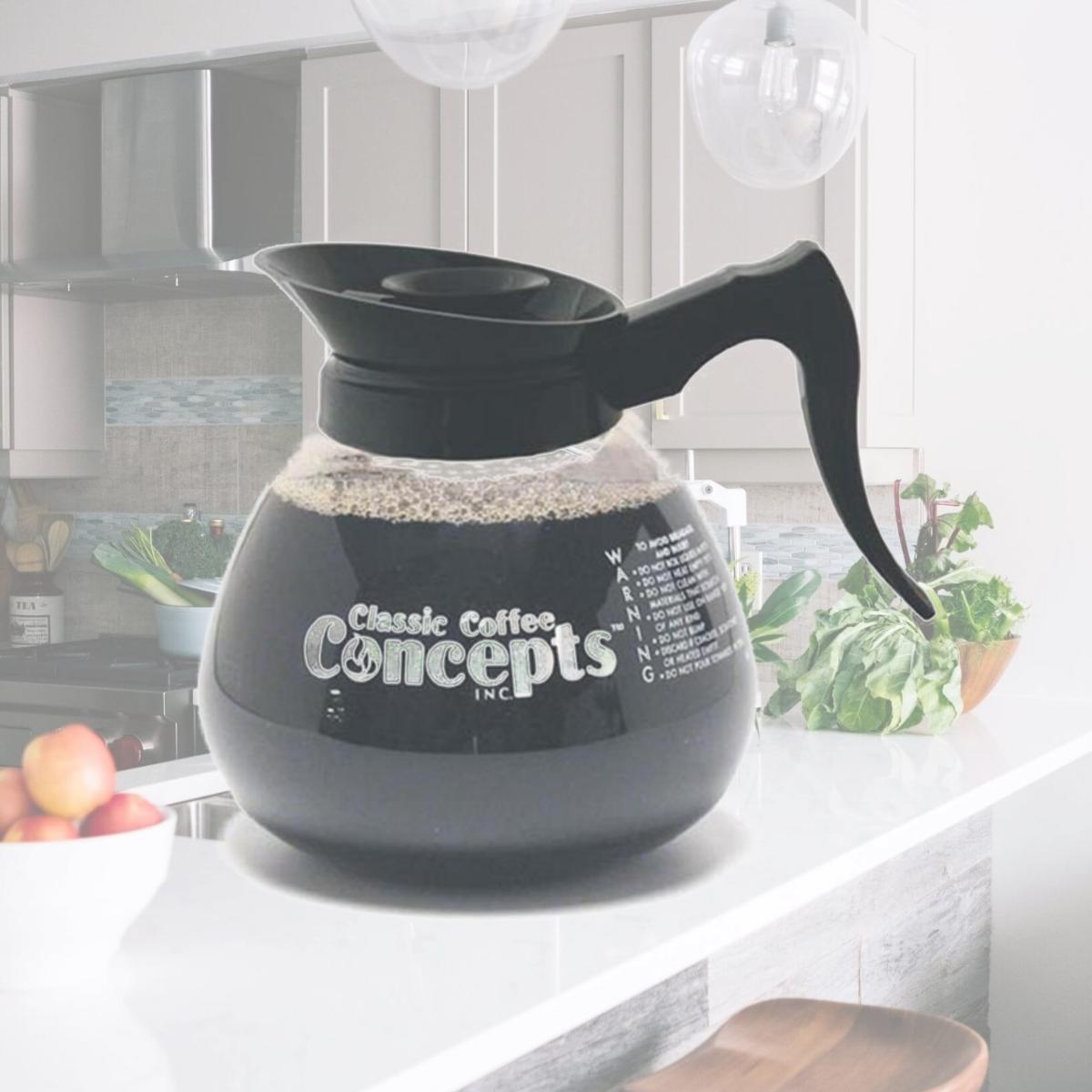 Picture of Classic Concepts 27000 12 Cup Glass Decanter for Regular Coffee- Black - Pack of  12