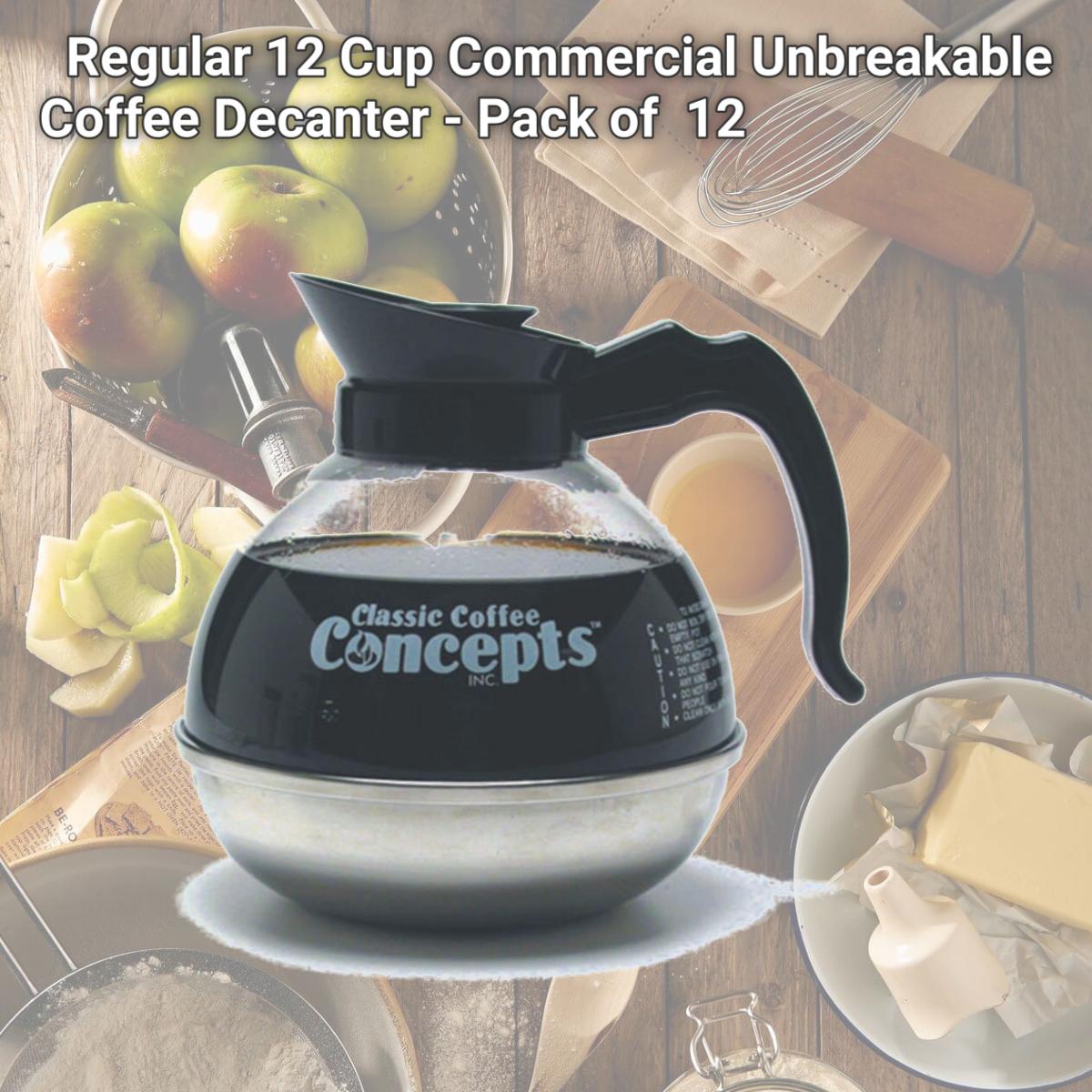 Picture of Classic Concepts UD1012 Regular 12 Cup Commercial Unbreakable Coffee Decanter - Pack of  12