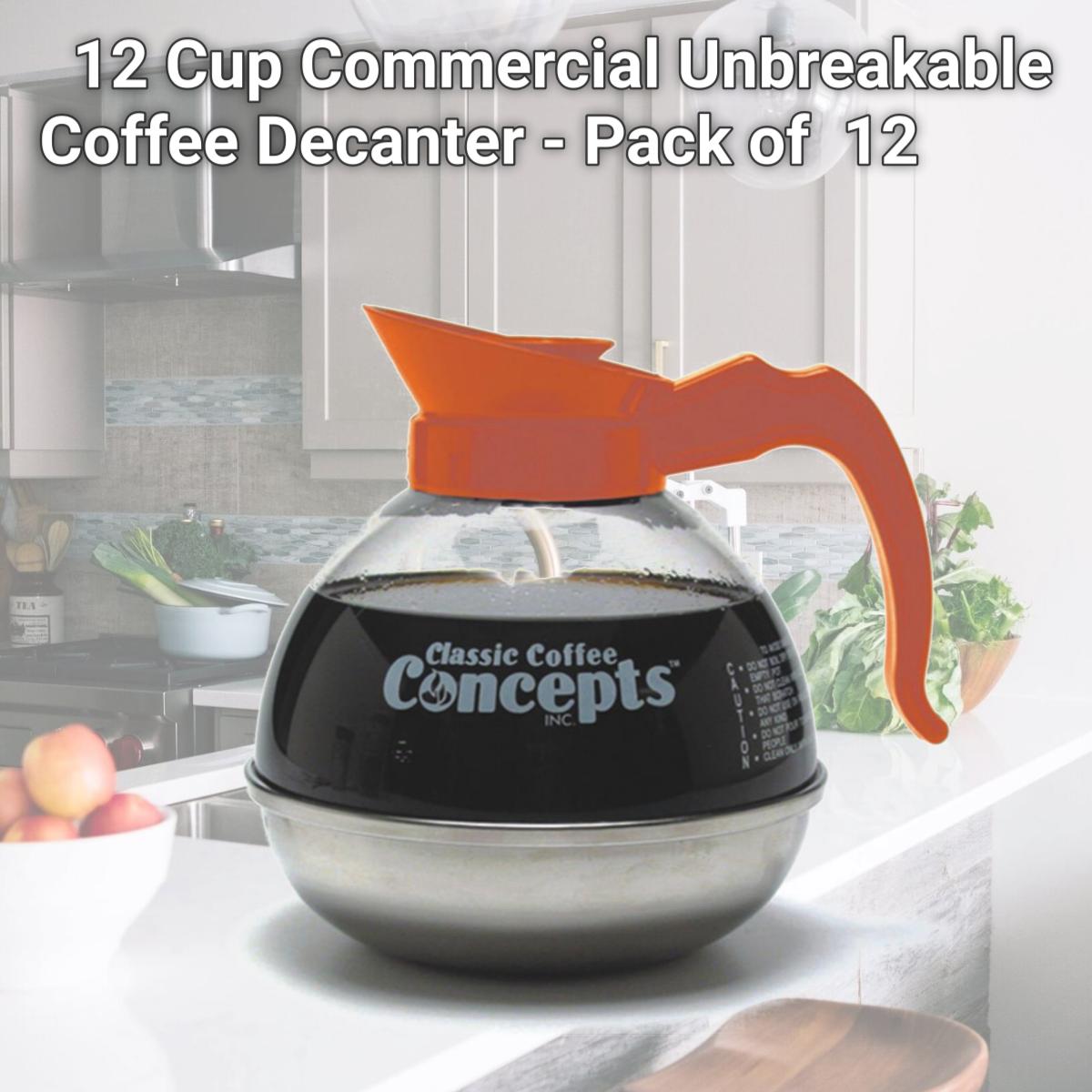 Picture of Classic Concepts UD1013 12 Cup Commercial Unbreakable Coffee Decanter - Pack of  12