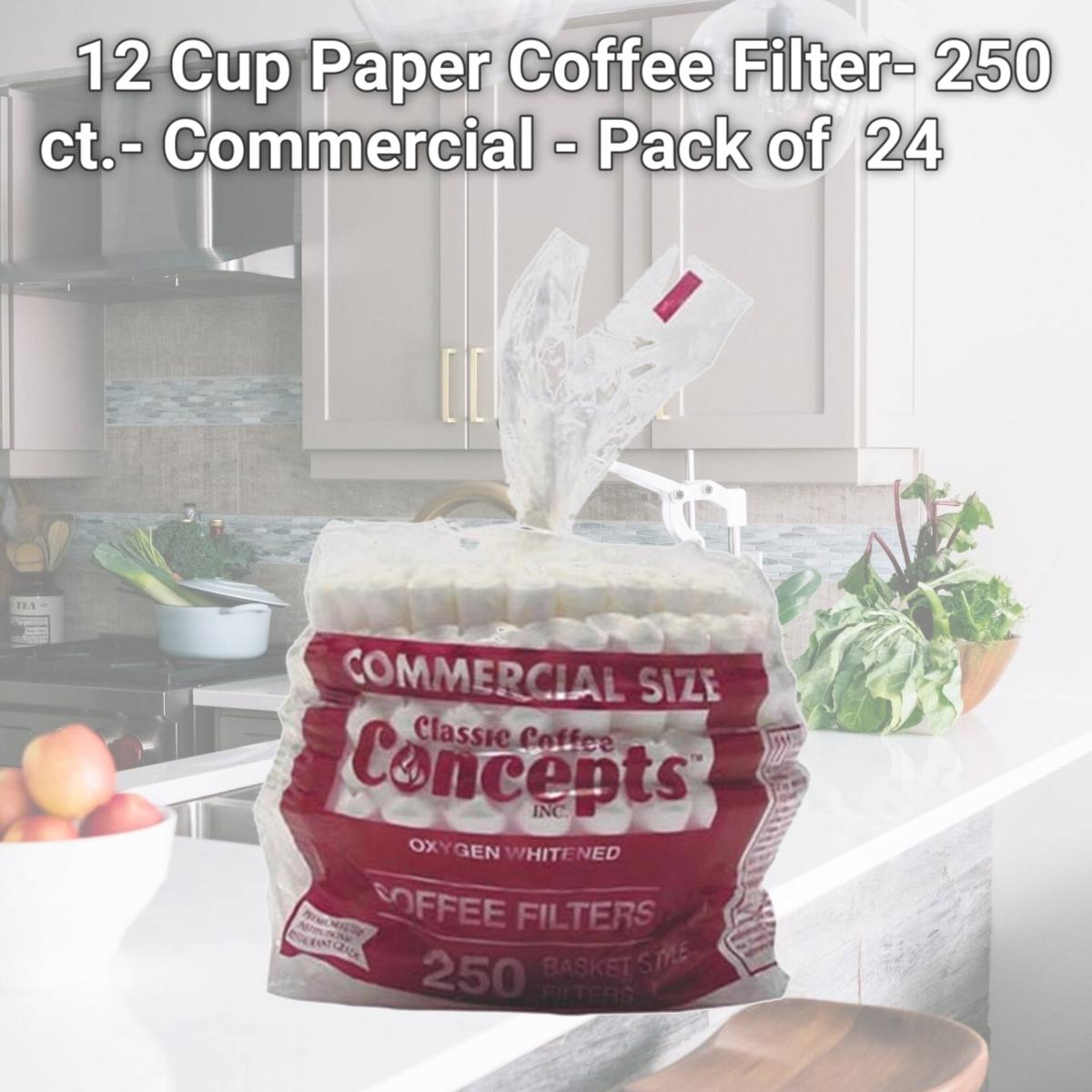 Picture of Classic Concepts CF12FP 12 Cup Paper Coffee Filter- 250 ct.- Commercial - Pack of  24