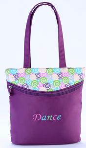Pop-01 Small Lollipop Embroidered Dance Tote Bag