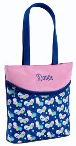 Bfl-01 Butterfly Small Tote With Screen Printed Design & Embroidered Dance