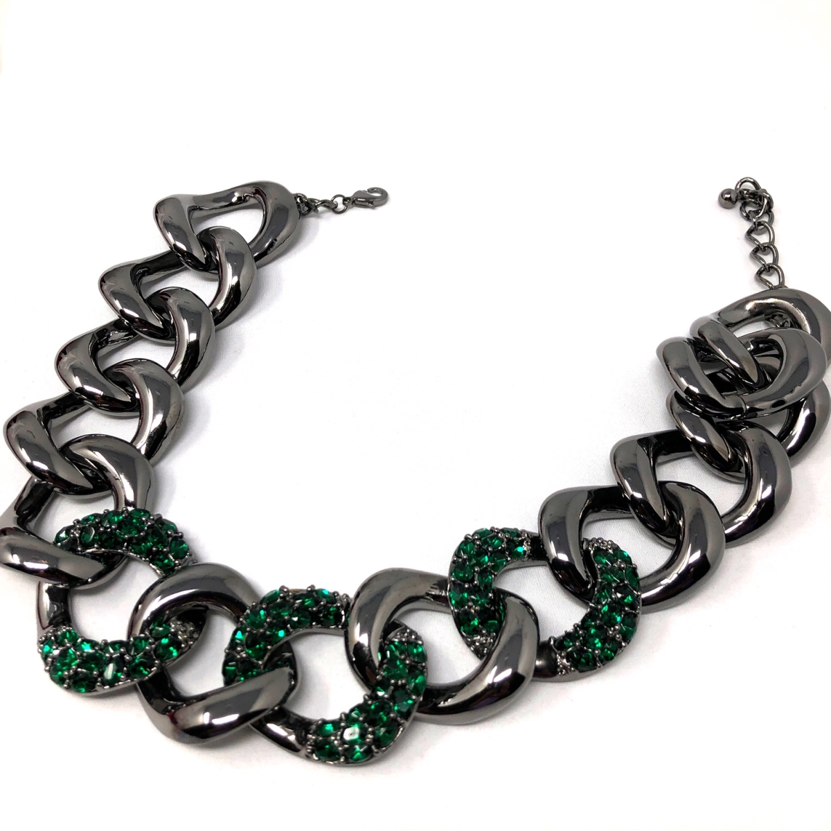 Q3591ok-green-hem Fashion Necklace - Green