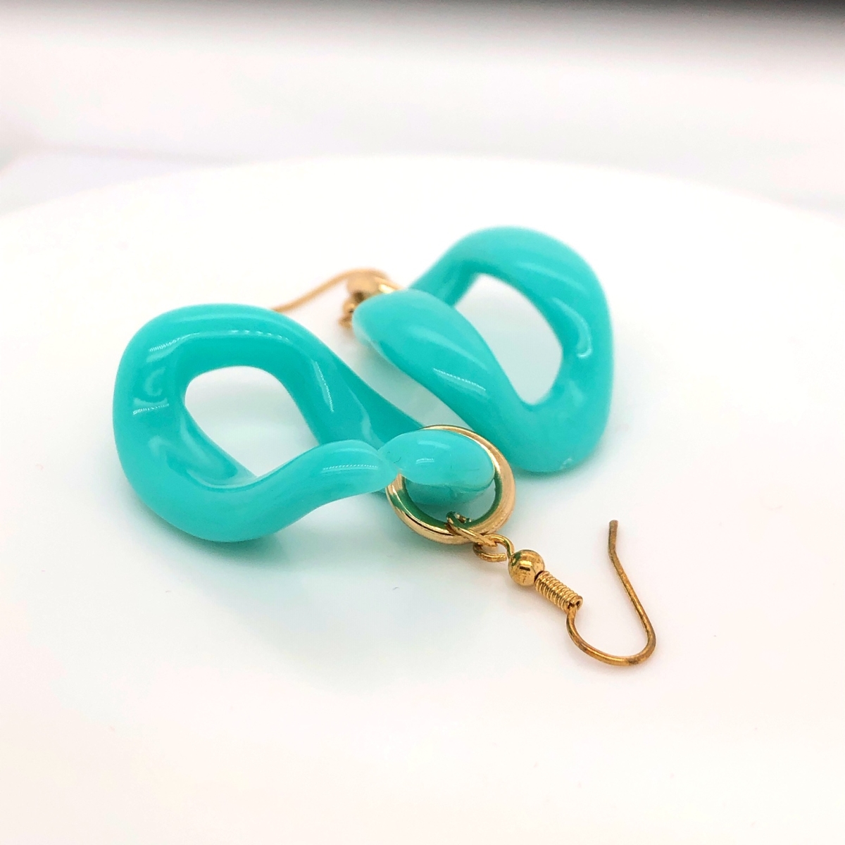 Qt0371ok-turquoise-pcd Fun Fashion Earrings - Turquoise