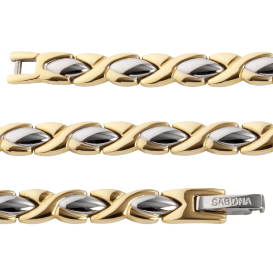 33270 Lady Executive Dress Gold Duet Magnetic Bracelet - Medium