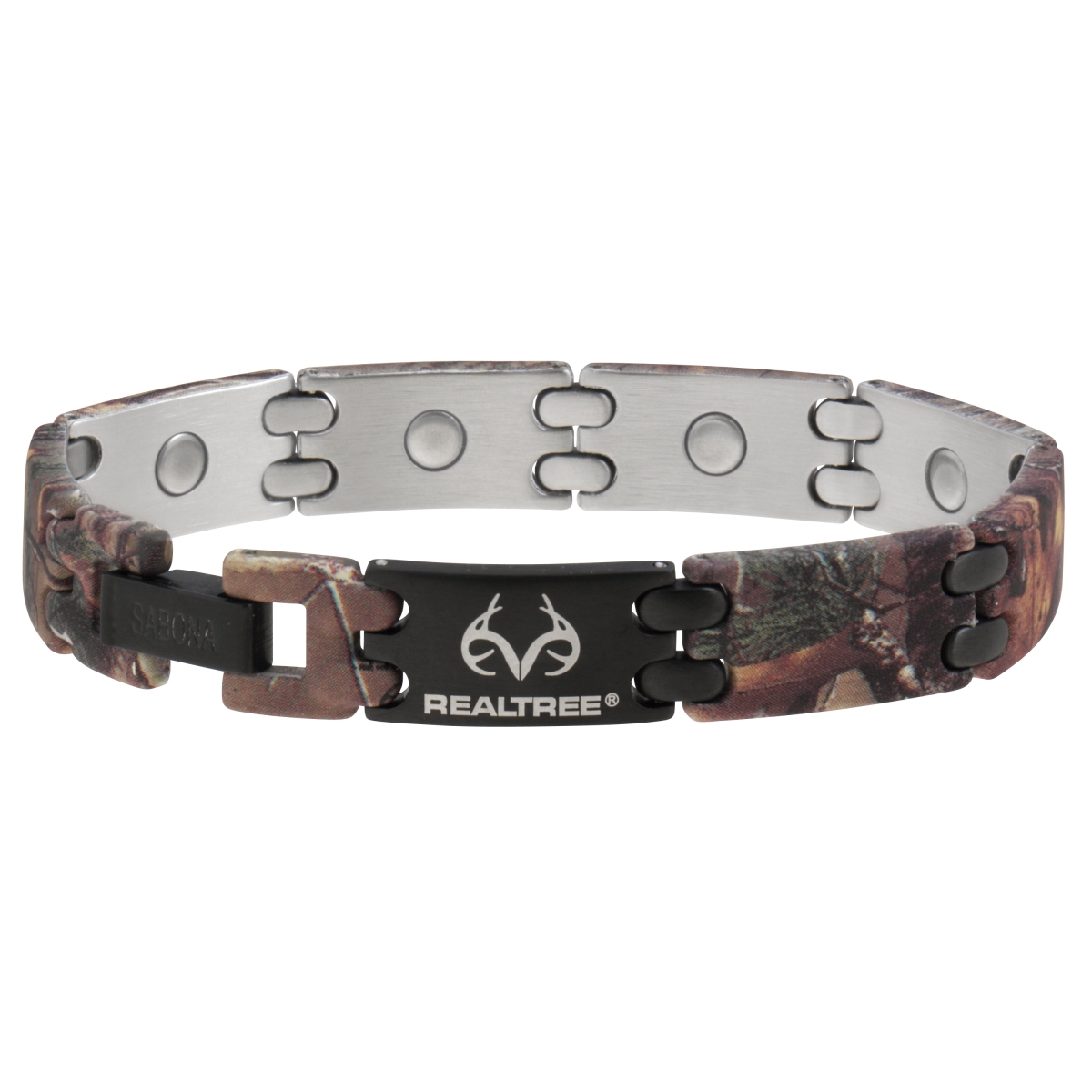 44470 Realtree Camo Black Sport Magnetic Bracelet - Medium