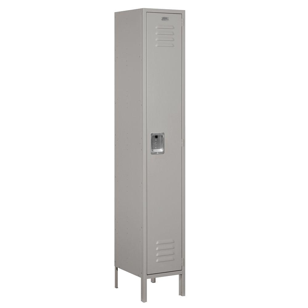S-51165gy-a 6 Ft. X 15 In. Extra Wide See-through Assembled Metal Locker, Gray - 1 Wide
