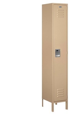 S-51165tn-a 6 Ft. X 15 In. Extra Wide See-through Assembled Metal Locker, Tan - 1 Wide