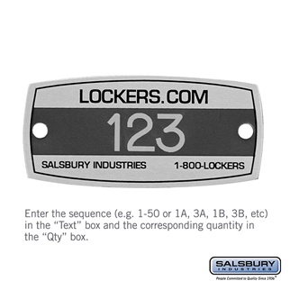 Custom Engraved Name & Number Plate For Metal Locker Door