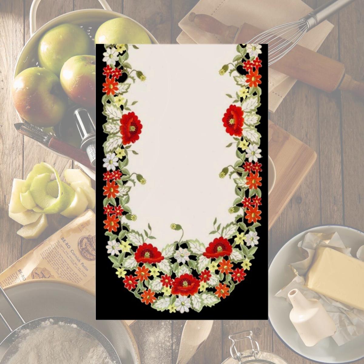 Picture of Sinobrite H0775 Red Poppy Round Doily- 16 in.