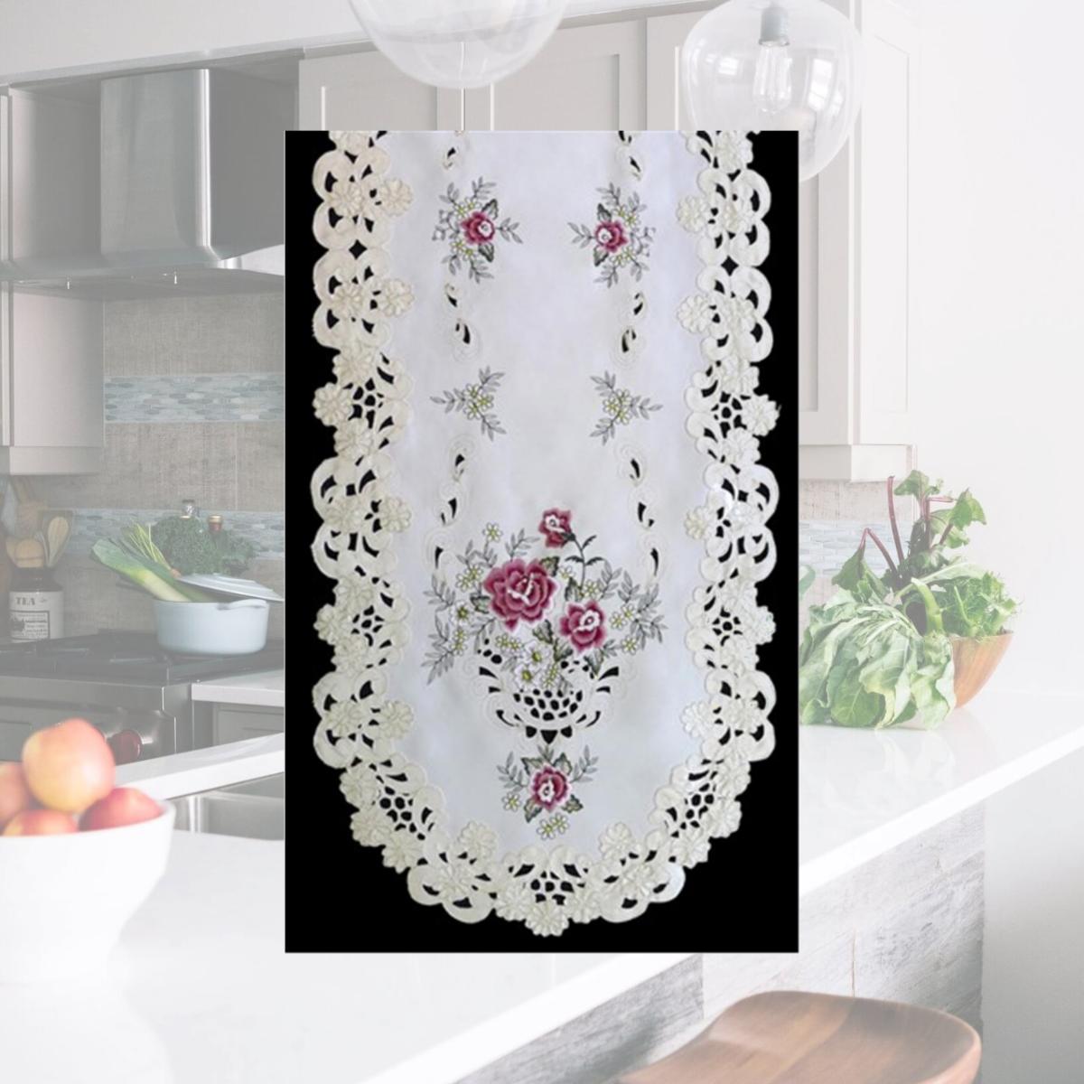 Picture of Sinobrite H0971-RS English Rose Square Table-Topper- 44 x 44 in.
