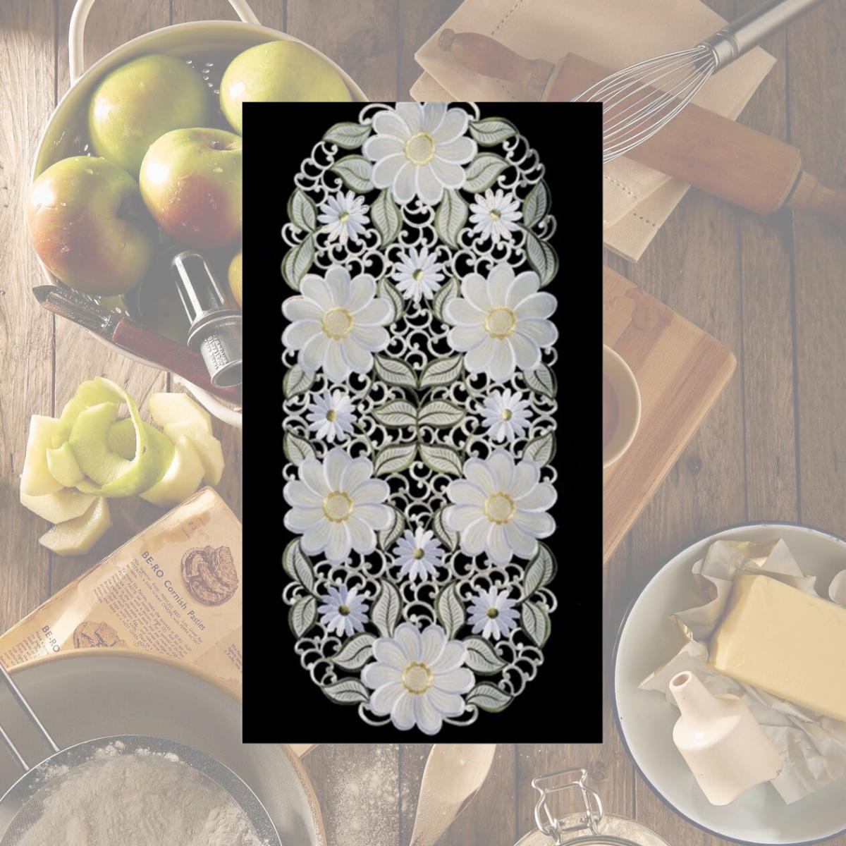 Picture of Sinobrite H0997-1 Yellow Daisy Round Doily- 24 in.