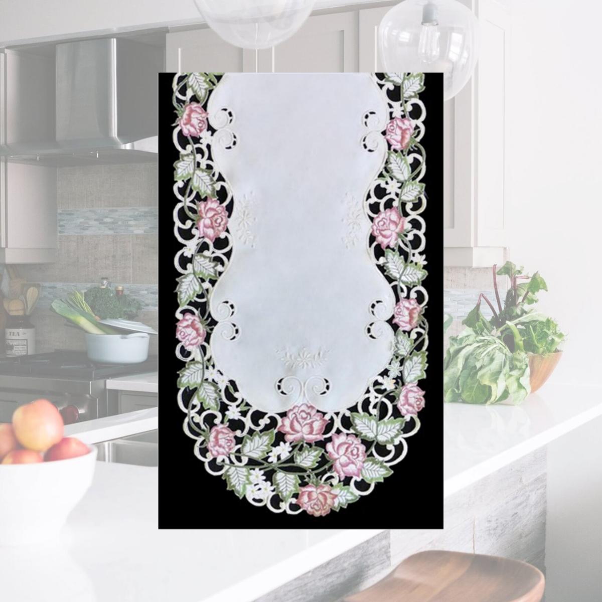 Picture of Sinobrite H7538-RS Victorian Rose & Pink Runner- 12 x 65 in.
