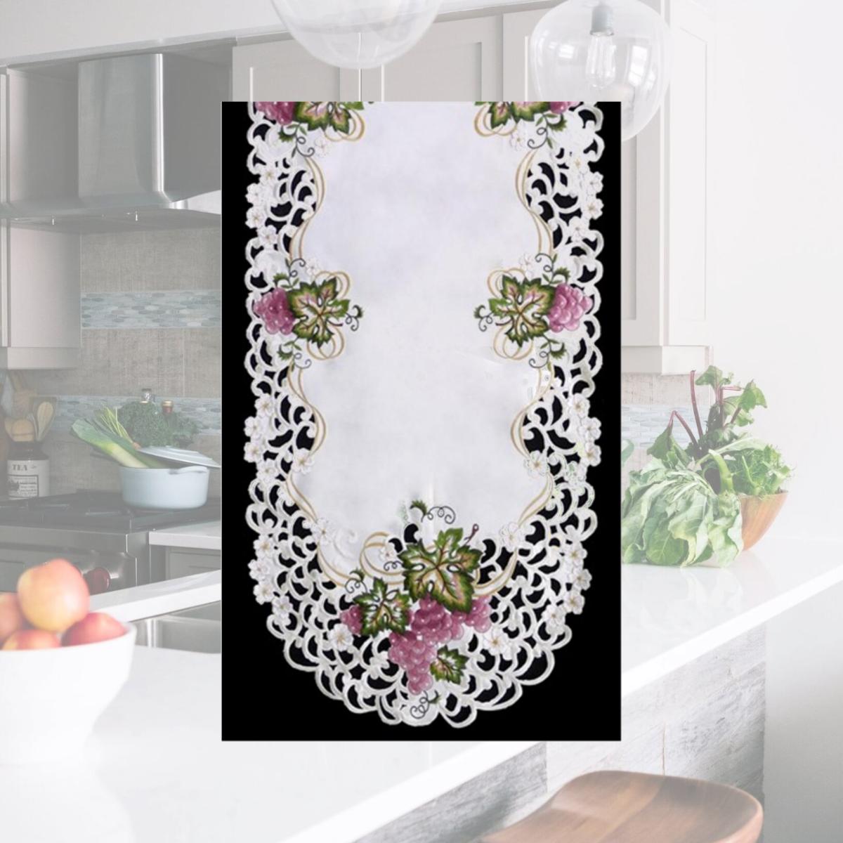 Picture of Sinobrite H7696 Grape Oblong Table Cloth- 52 x 71 in.