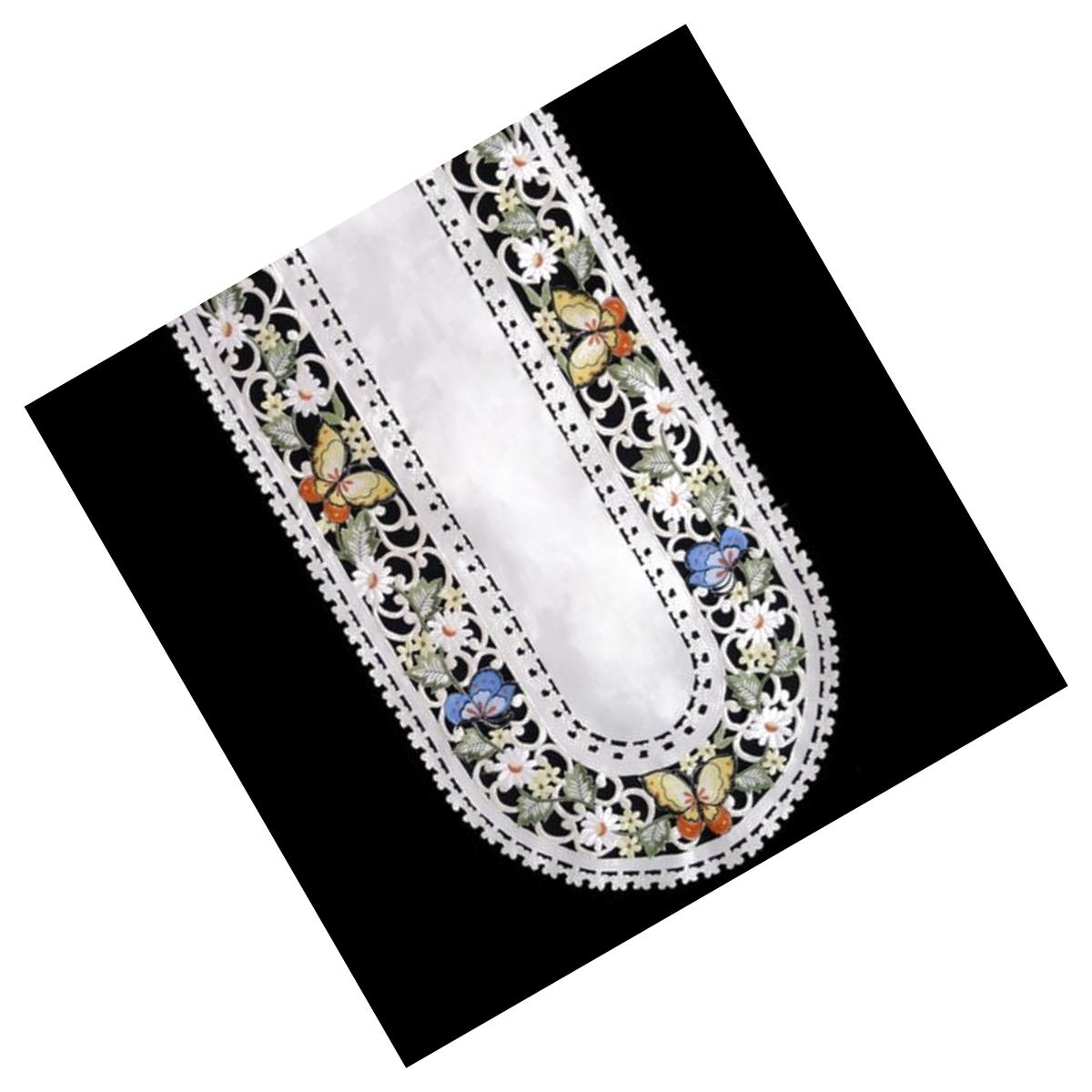 Picture of Sinobrite H7854-E Multicolor Butterfly Round Doily- 16 in.