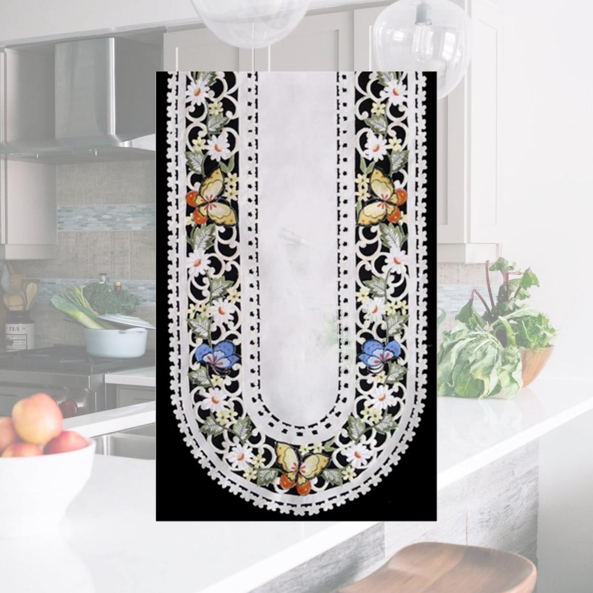 Picture of Sinobrite H7854-E Multicolor Butterfly Oval Runner- 14 x 28 in.