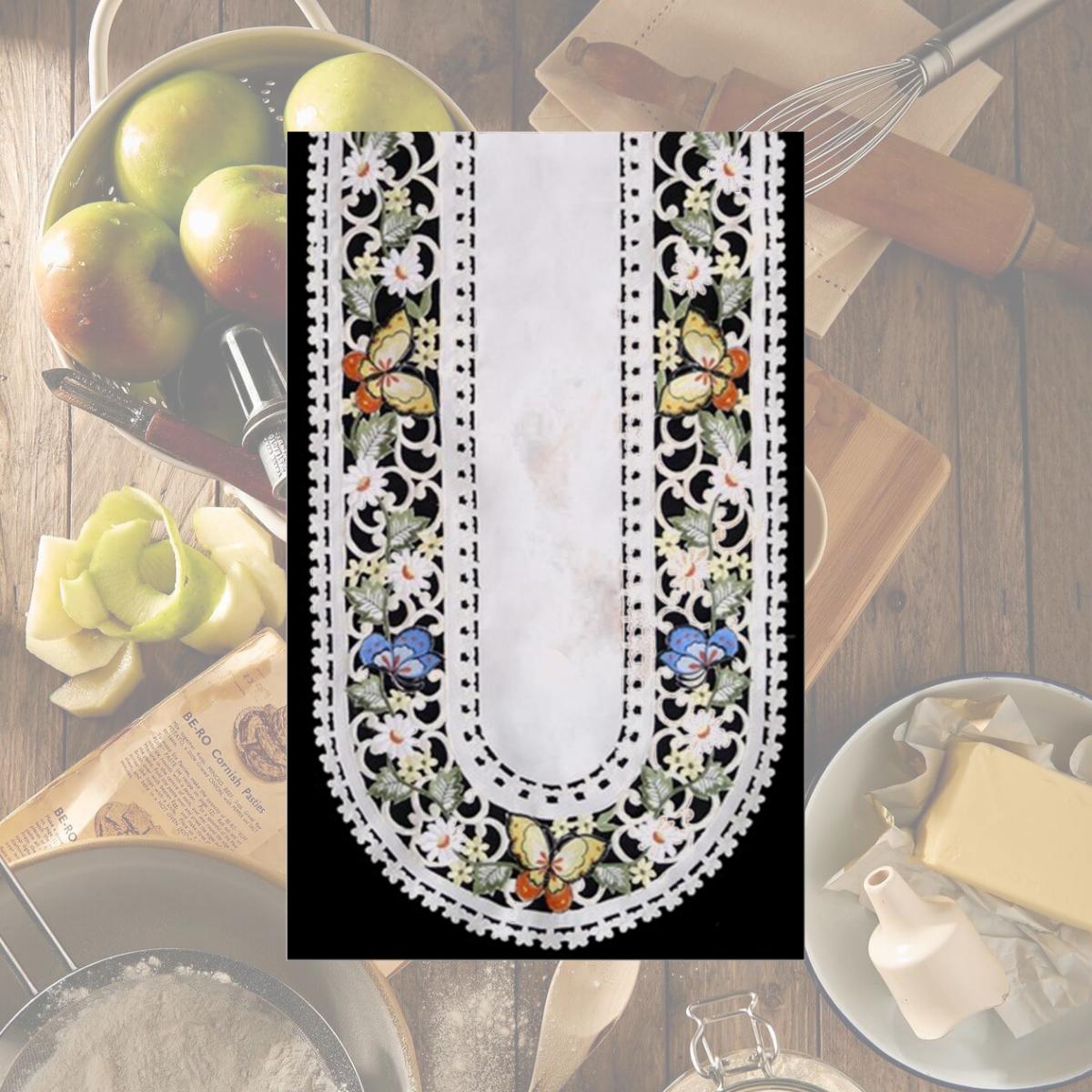 Picture of Sinobrite H7854-E Multicolor Butterfly Oblong Table Cloth- 68 x 90 in.