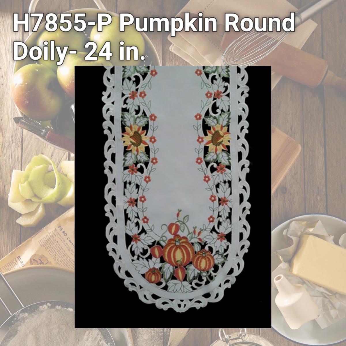 Picture of Sinobrite H7855-P Pumpkin Round Doily- 24 in.