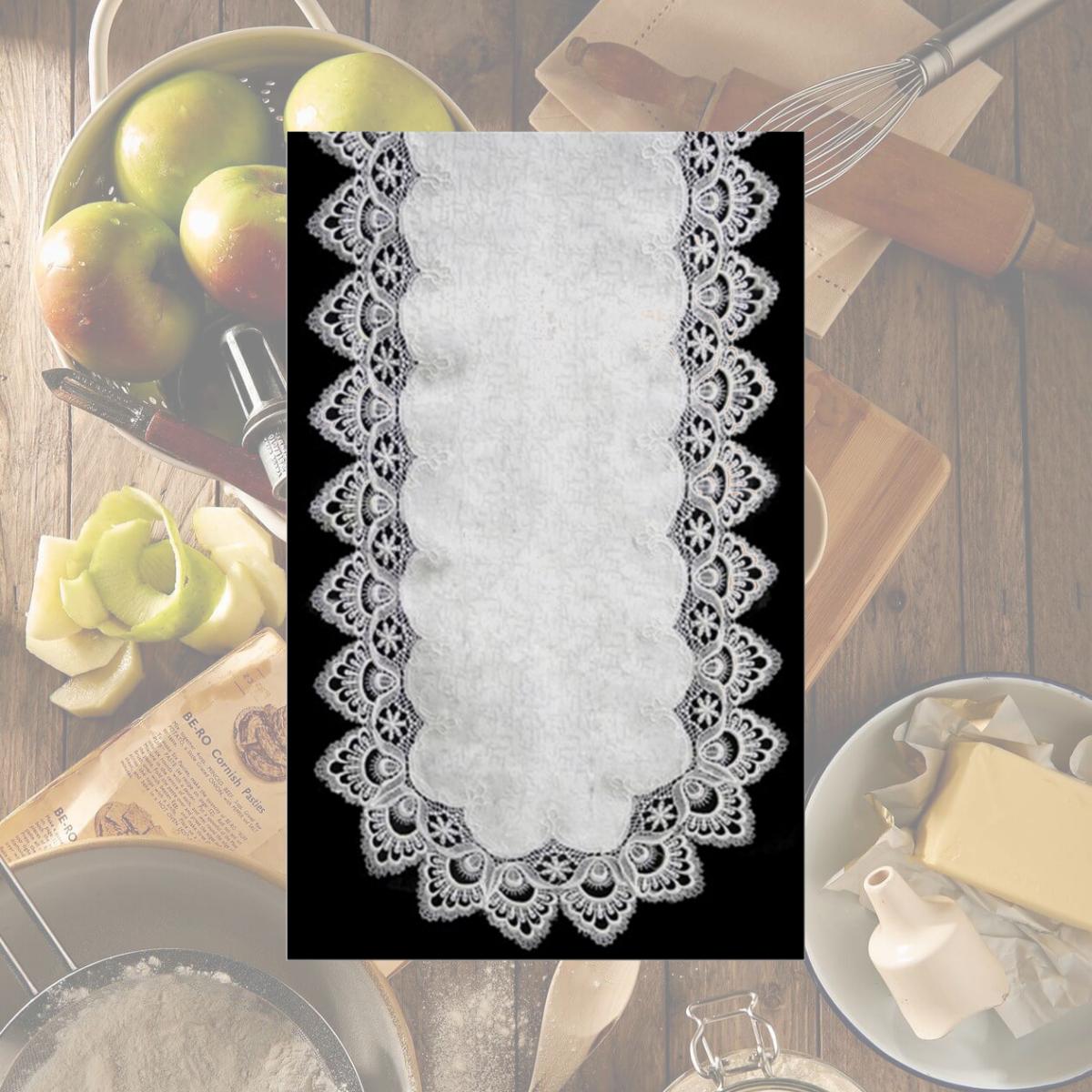 Picture of Sinobrite H8139-F1 White Lace Round Doily- 24 in.