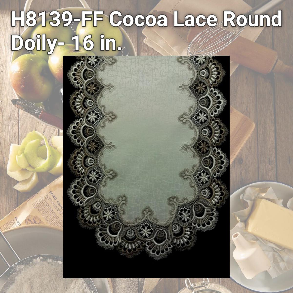 Picture of Sinobrite H8139-FF Cocoa Lace Round Doily- 16 in.