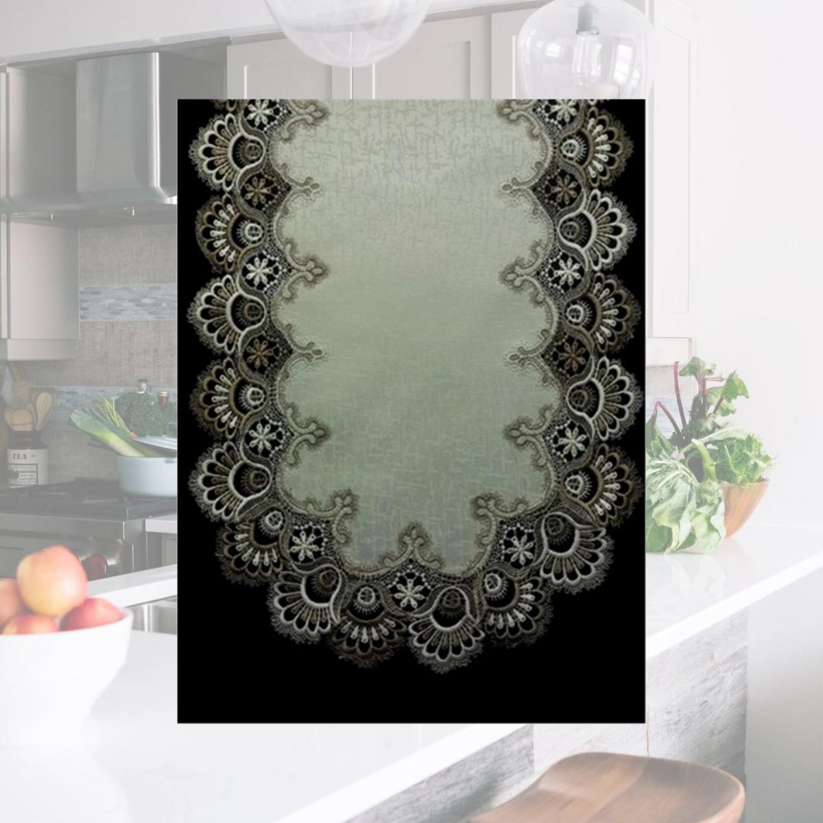 Picture of Sinobrite H8139-FF Cocoa Lace Round Doily- 24 in.