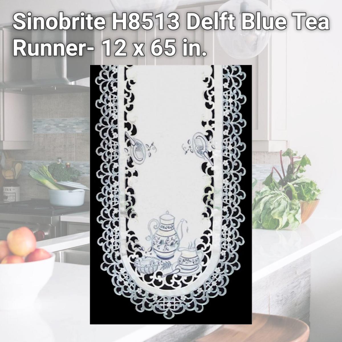 Picture of Sinobrite H8513 Delft Blue Tea Runner- 12 x 65 in.