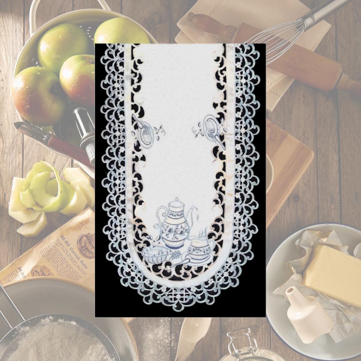 Picture of Sinobrite H8513 Delft Blue Tea Oval Runner- 16 x 54 in.