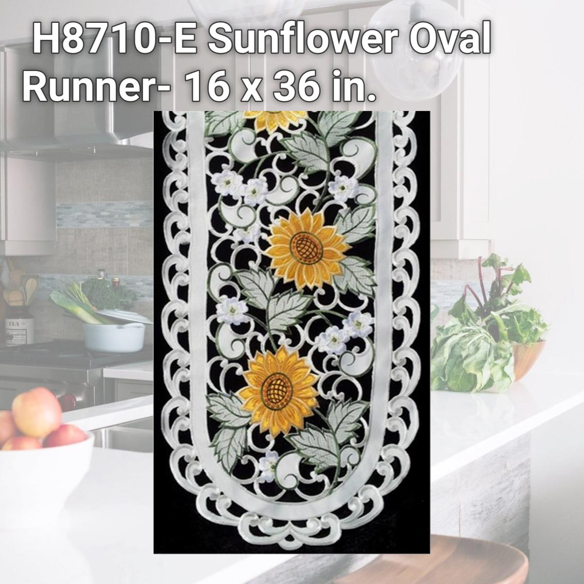 Picture of Sinobrite H8710-E Sunflower Oval Runner- 16 x 36 in.