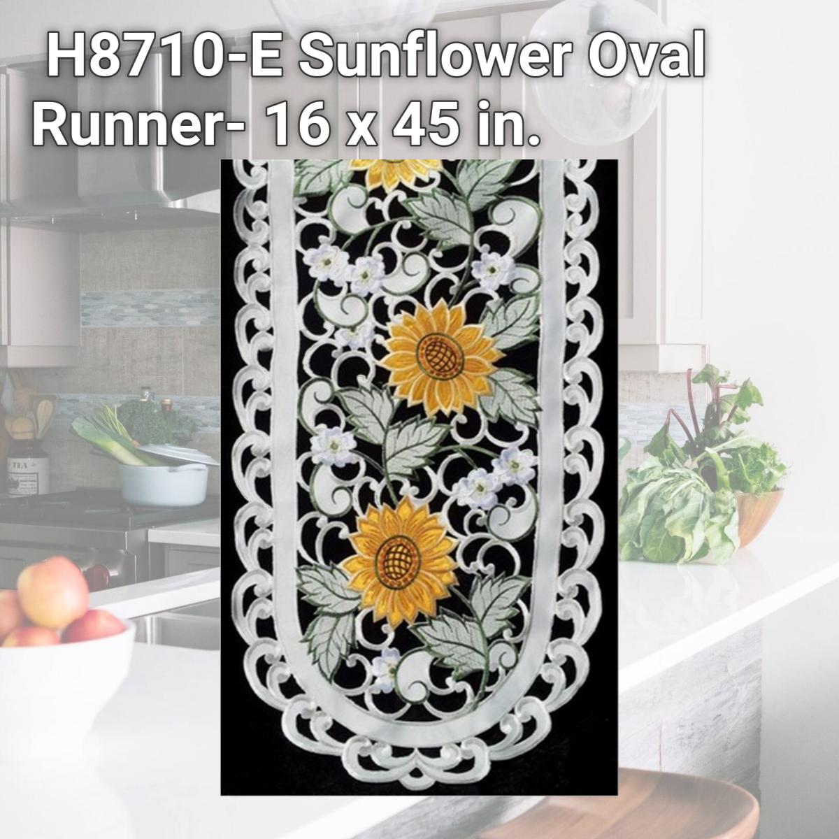 Picture of Sinobrite H8710-E Sunflower Oval Runner- 16 x 45 in.