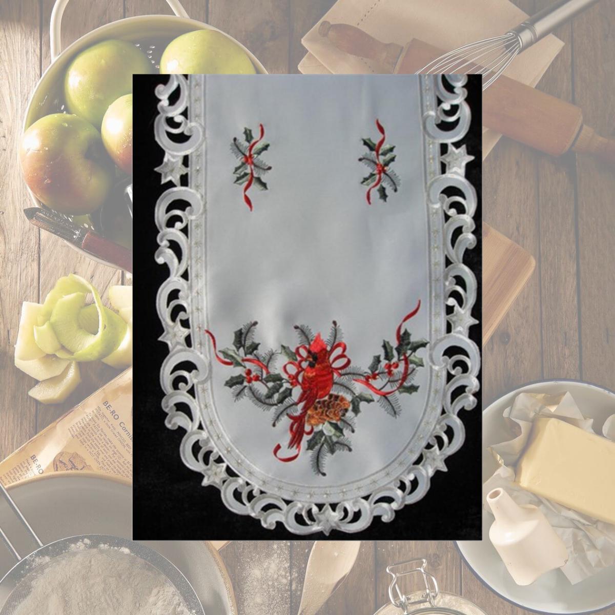 Picture of Sinobrite H9148-E Cardinal Round Doily- 8 in.