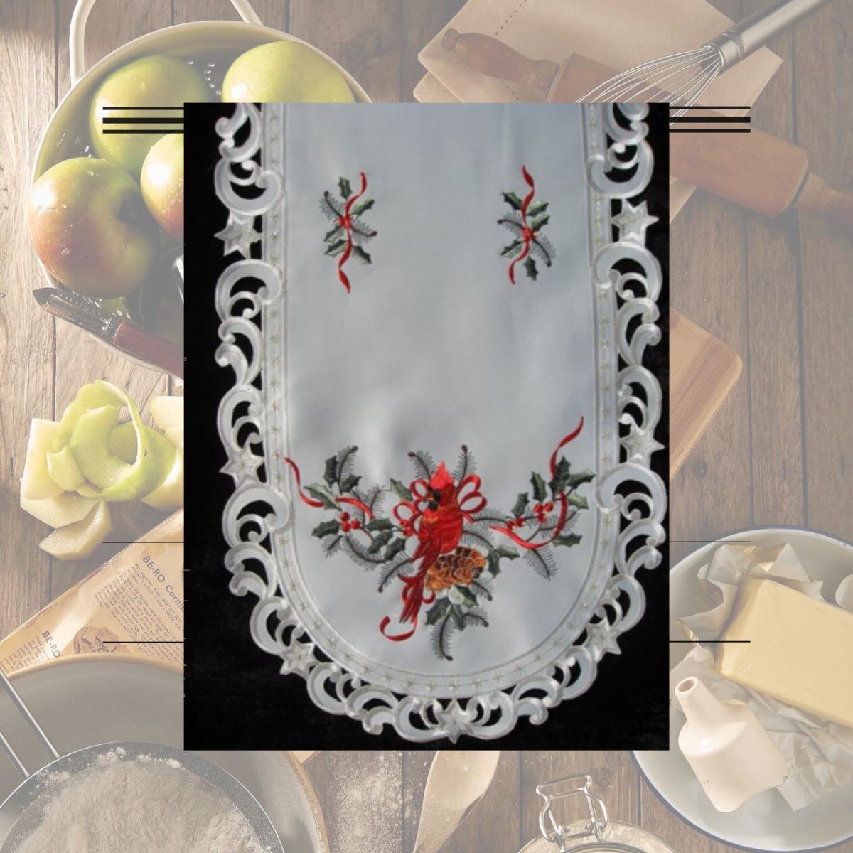 Picture of Sinobrite H9148-E Cardinal Round Doily- 24 in.