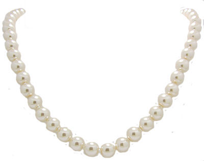10 Mm 18 In. Glass Pearl Necklace