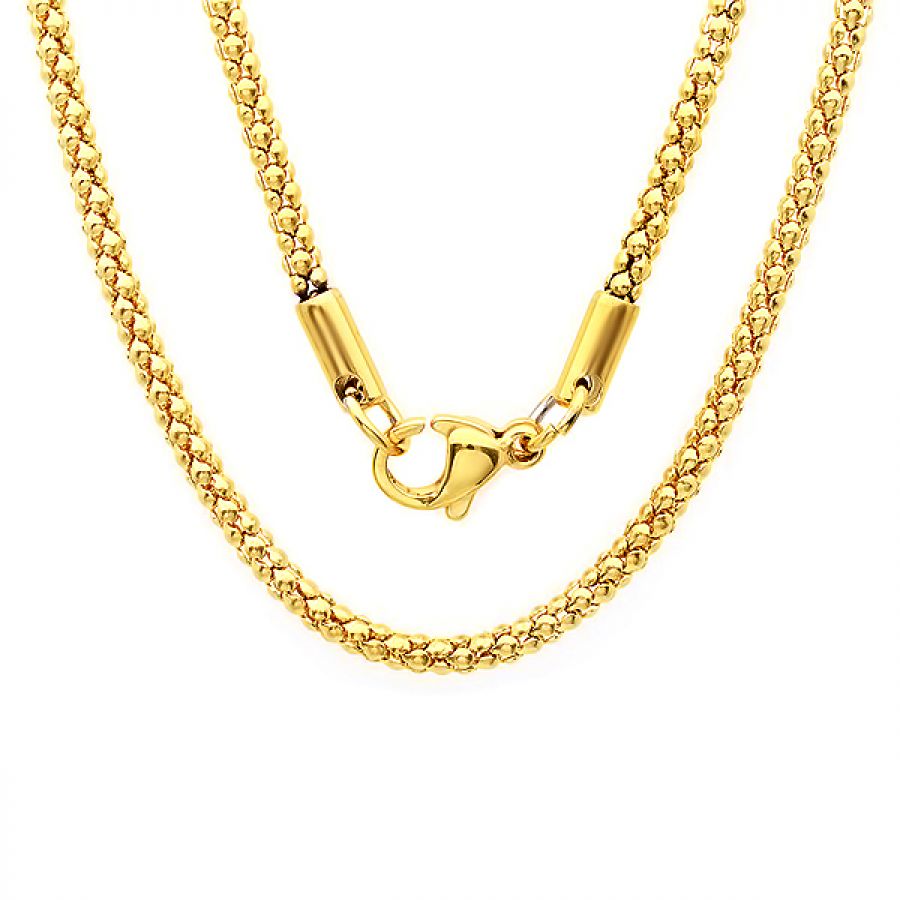 18 In. 18 Kt Gold Plated Stainless Steel Necklace