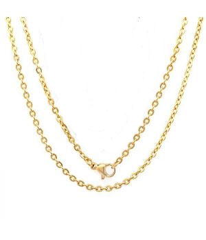 18 In. Stainless Steel Chain In Gold
