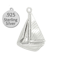 925 Sterling Silver Sailboat Charm