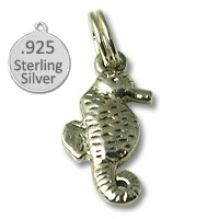925 Sterling Silver Sea Horse Charm