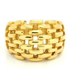 18 Kt Gold Plated Knit Ring