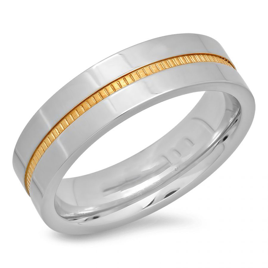 977.009.r Stainless Steel Two Tone Ring