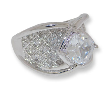 Bachelorette Bling White Simulated Diamond Ring