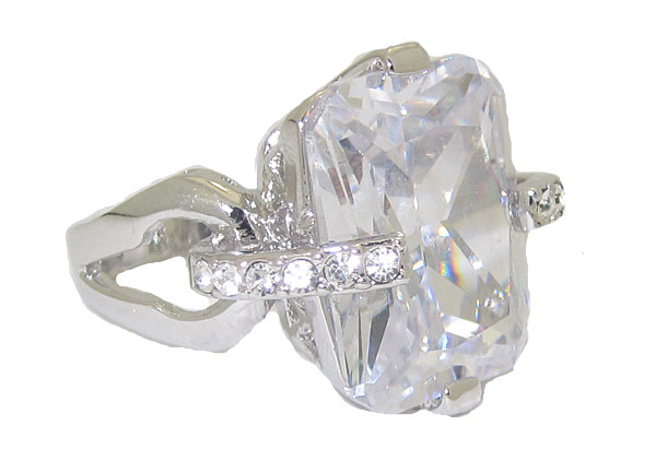 Bachelorette Bling Crystal Clear Cubic Zirconia Ring