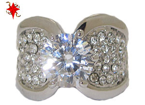 Beautiful Pave White Cubic Zirconia Ring