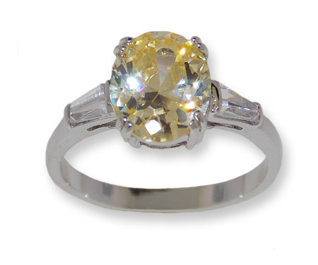 Canary Yellow Cubic Zirconia Classic Ring