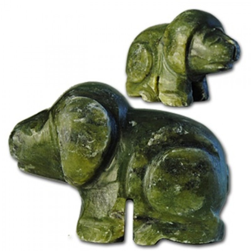 Genuine Hand Craved Jade Dog Figurine