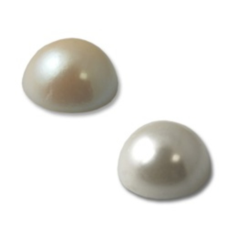21 Mm White Flat Back Dome, Pack Of 50