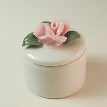 Porcelain Flower Trinket Box