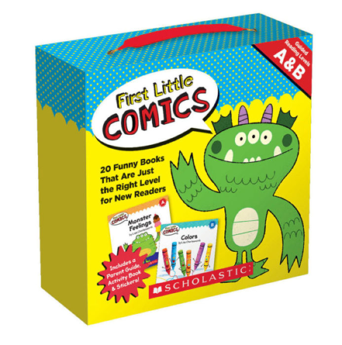 Scholastic 978-1-338-18026-8 First Little Comics Book - Levels A & B Parent Pack