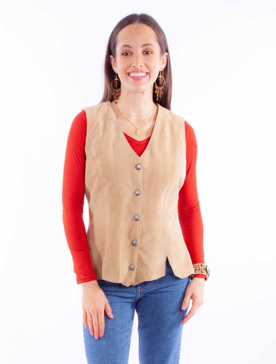 UPC 729001000030 product image for F0-L1102-126-XL L1102 Ladies Snap Front Vest, Old Rust - Extra Large | upcitemdb.com