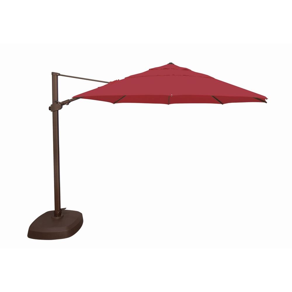 Ssag25r-00d-d2412 11.5 Ft. Fiji Octagon Cantilever Solefin Umbrella, 2412 Really Red