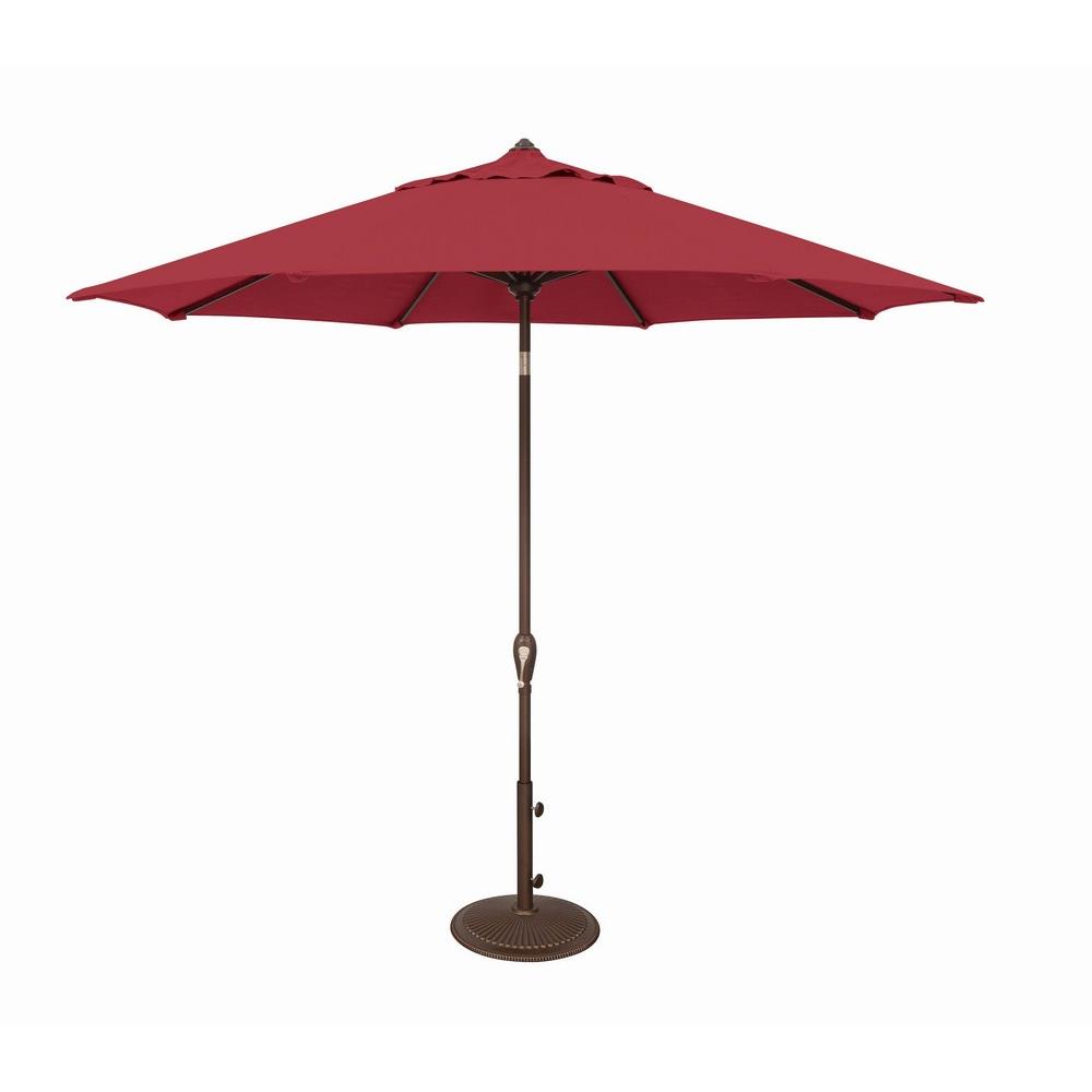Ssum91-0900-d2412 9 Ft. Aruba Octagon Auto Tilt Market Solefin Umbrella, 2412 Really Red